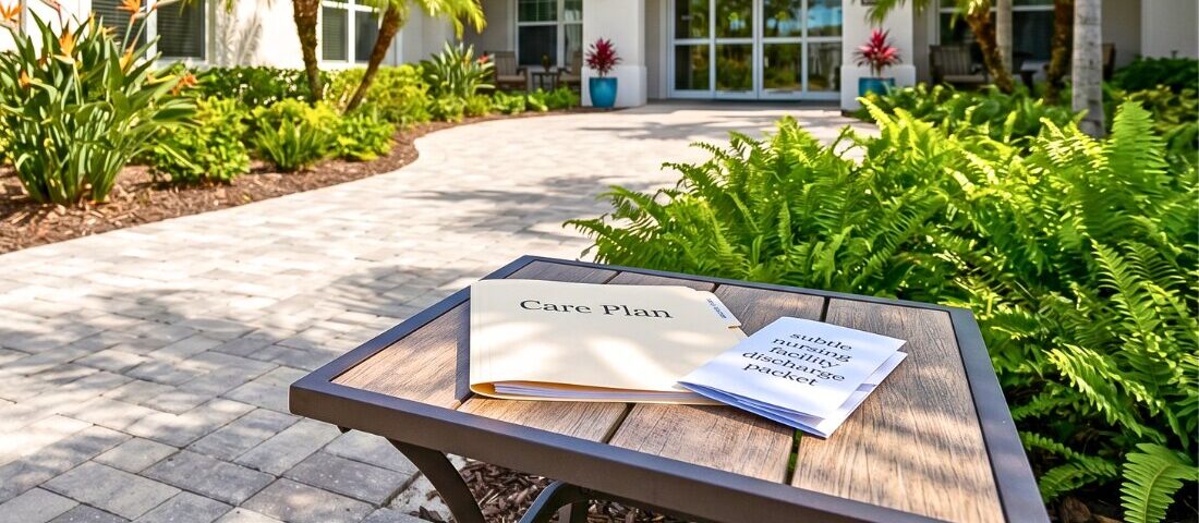 Florida assisted living community pathway representing Medicaid home care transition options.